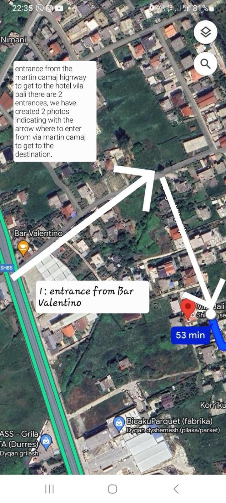 Vila Bali Дуррес Экстерьер фото